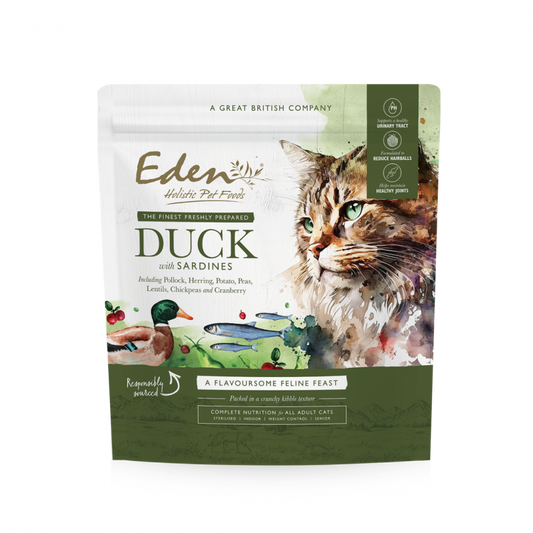 Duck with sardines dry cat food