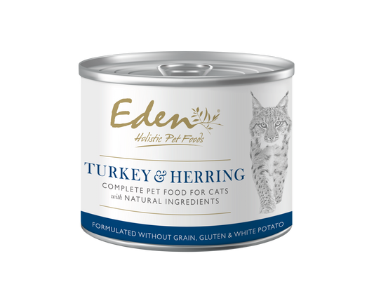 Eden turkey and herring wet cat food